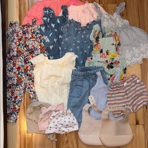10+ Piece Bundle of 6-12 month Girl Spring/ Summer Clothing OBO